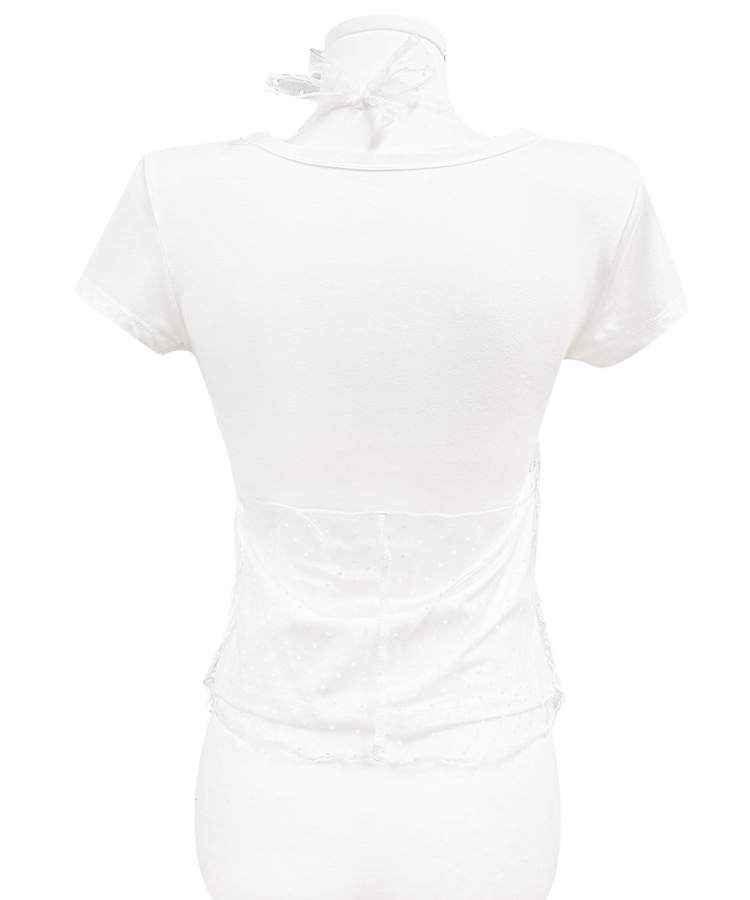 ホルターレイヤード半袖Tシャツ