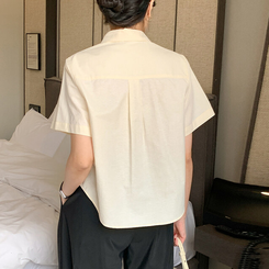 シャツ オックスフォードセミクロップシャツ(5color) YELLOW