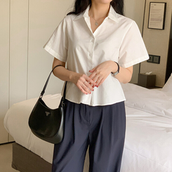 シャツ オックスフォードセミクロップシャツ(5color) OFF-WHITE