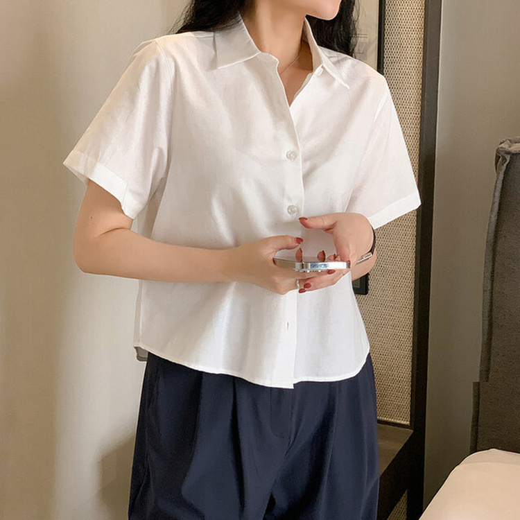 オックスフォードセミクロップシャツ(5color) OFF-WHITE
