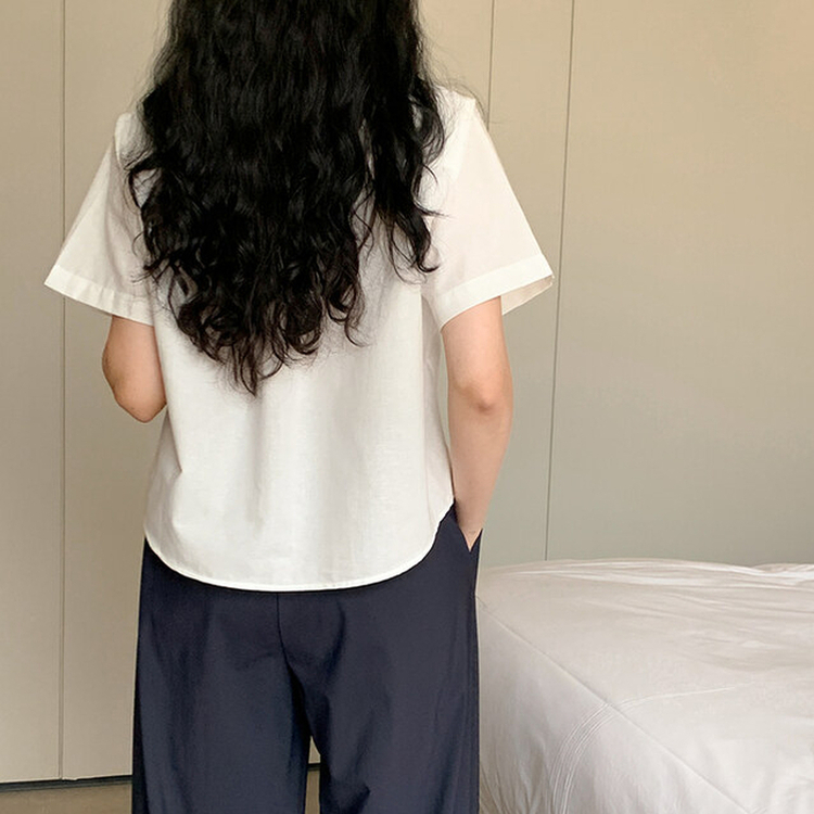 オックスフォードセミクロップシャツ(5color) OFF-WHITE