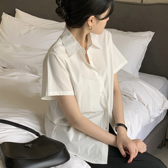 シャツ コットンベーシックシャツ(5color) OFF-WHITE