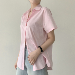 シャツ コットンベーシックシャツ(5color) PINK
