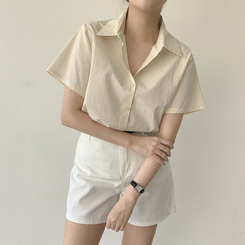 シャツ コットンベーシックシャツ(5color) YELLOW