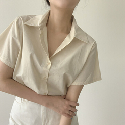シャツ コットンベーシックシャツ(5color) YELLOW