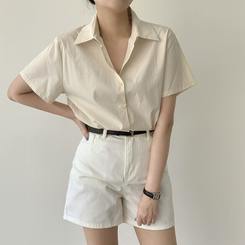 シャツ コットンベーシックシャツ(5color) YELLOW