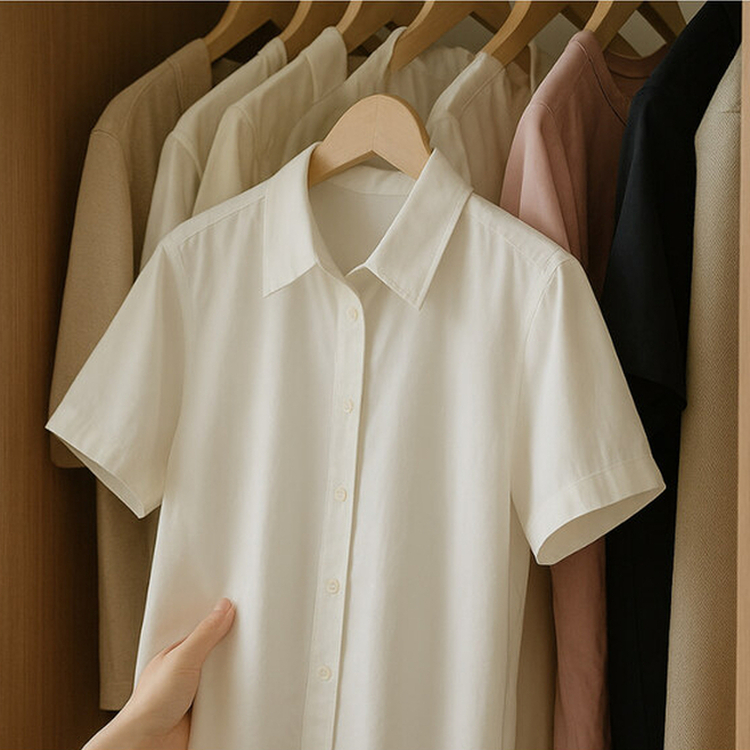 コットンベーシックシャツ(5color)