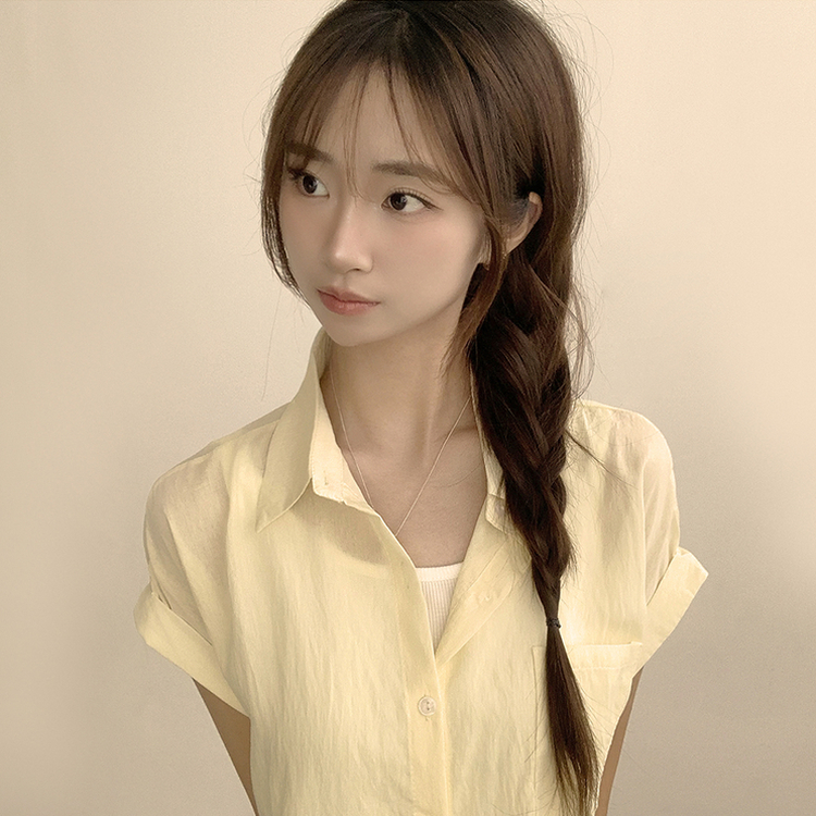 시크한 무드의 루즈핏 롤업 포켓 여름 반팔 셔츠 레이어드 세트 여름남방 골지 나시 세트 5color 옐로우