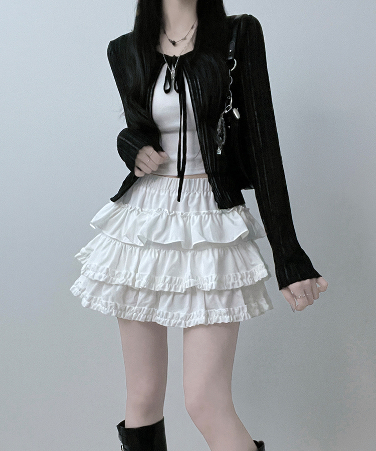 フリルティアードミニスカート｜ミニスカート｜韓国ファッション