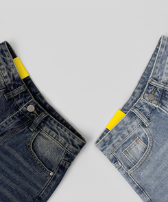 サイドスリットデニムショートパンツ