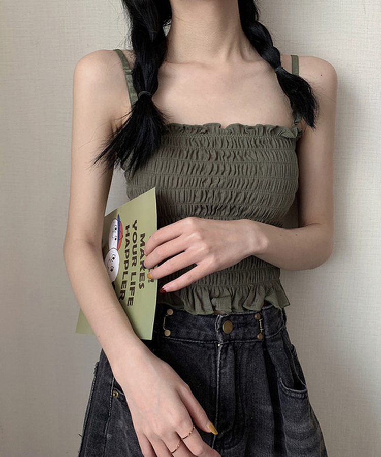 ストレートキャミソール(6color) KHAKI