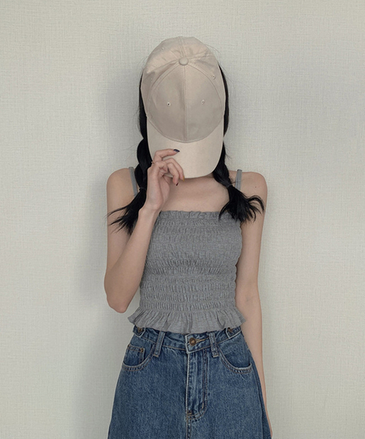 ストレートキャミソール(6color) GREY