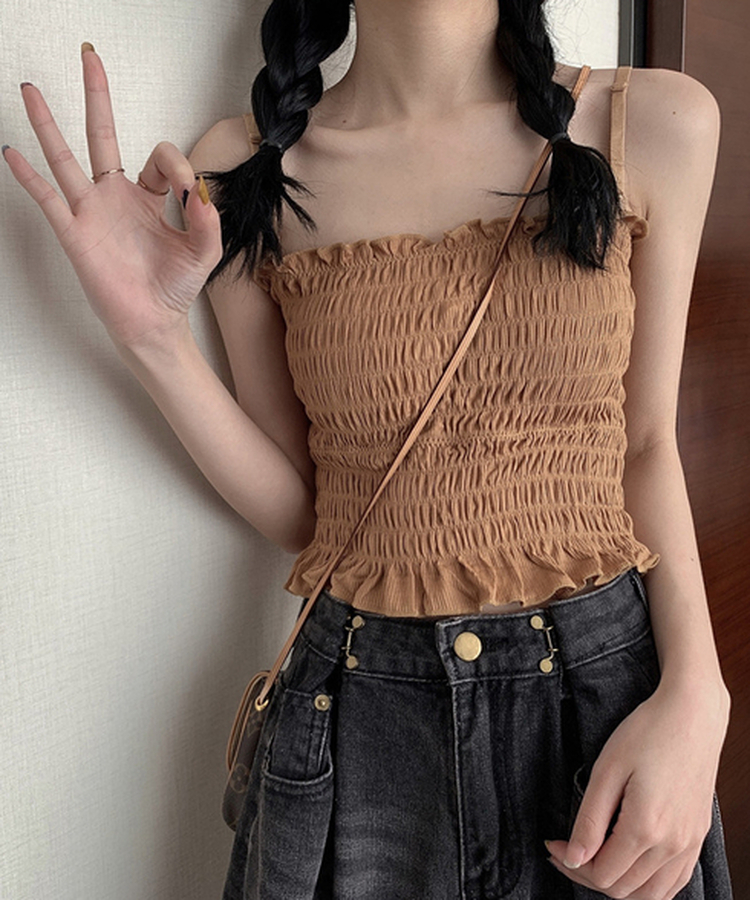 ストレートキャミソール(6color) YELLOW