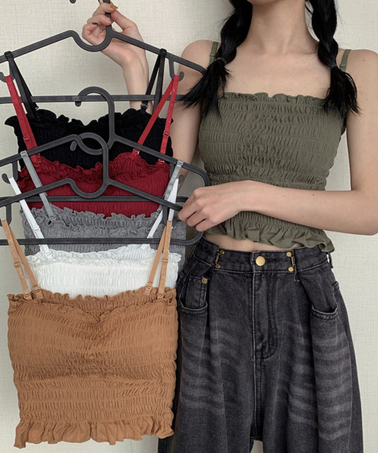 ストレートキャミソール(6color) KHAKI
