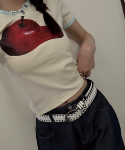 ビンテージスタッズベルト WHITE