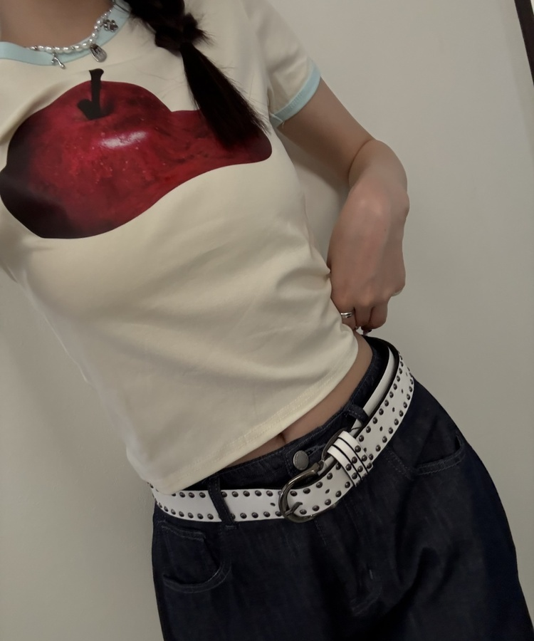 ビンテージスタッズベルト WHITE