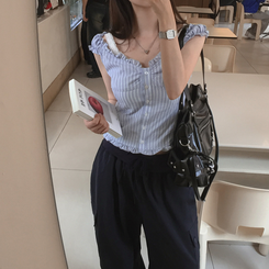 マルチポケットクロスショルダーバッグ BLACK