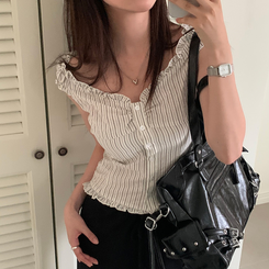 マルチポケットクロスショルダーバッグ BLACK