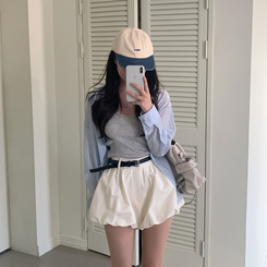 マルチポケットクロスショルダーバッグ BEIGE