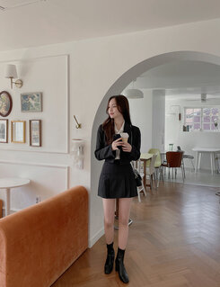 SET]ジャケット＋プリーツスカート｜ツーピース｜韓国