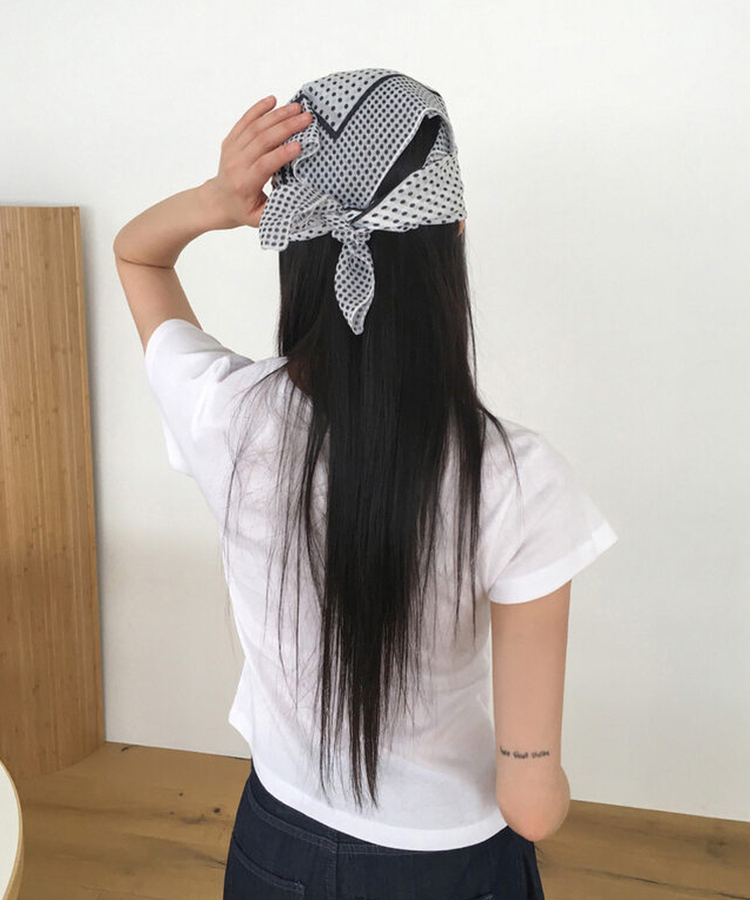 ドットプリンティング半袖Tシャツ IVORY