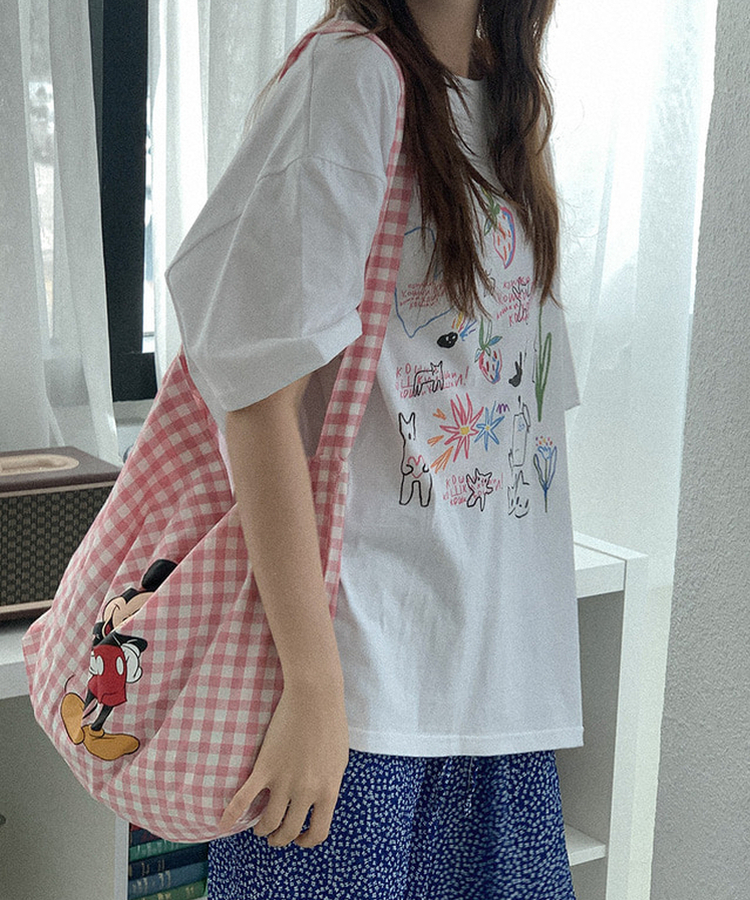 コットンプリンティング半袖Tシャツ WHITE