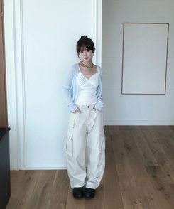 レースドットスリムキャミソール IVORY