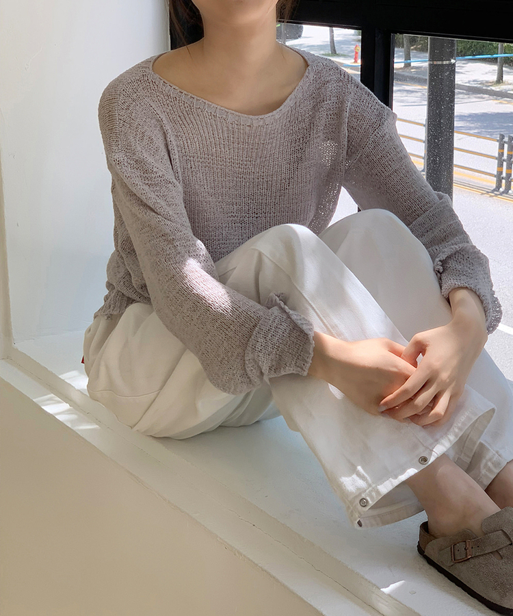 リラックスネットニット(7color) GRAY