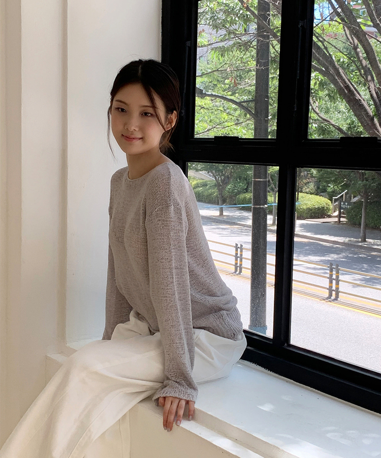 リラックスネットニット(7color) GRAY