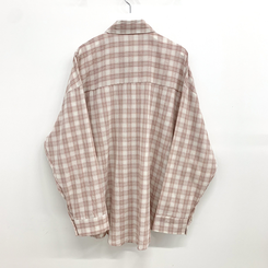 オーバーパステルチェックシャツ