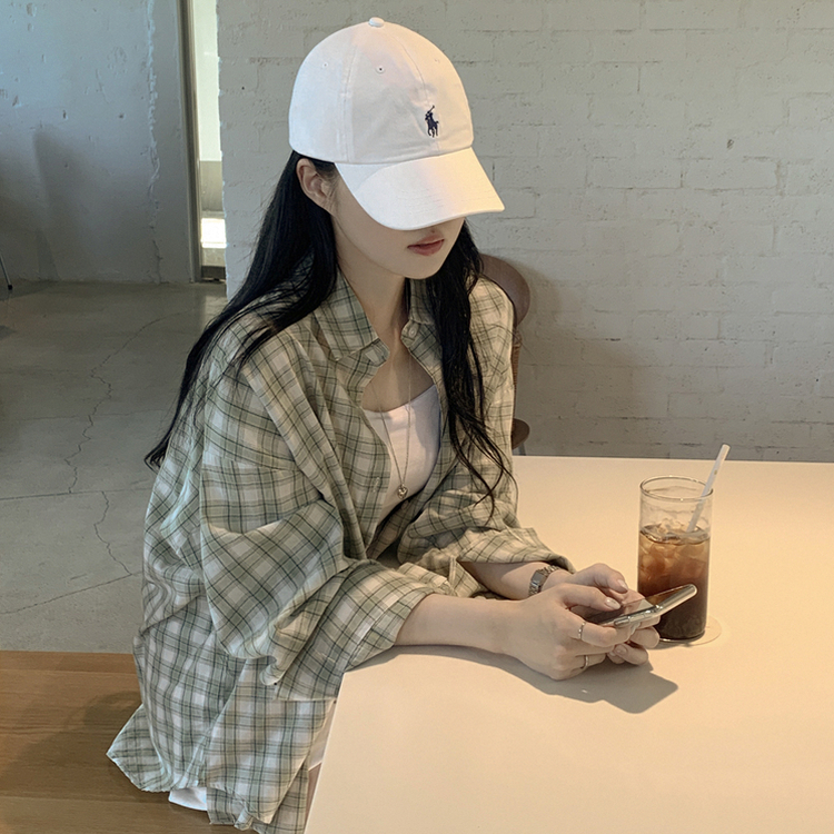 オーバーパステルチェックシャツ MINT