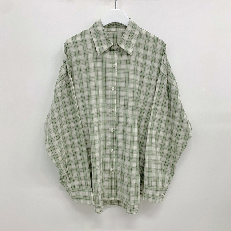 オーバーパステルチェックシャツ