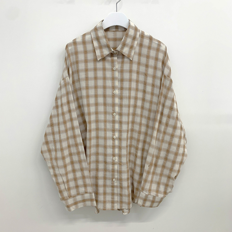 オーバーパステルチェックシャツ