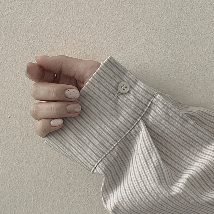 여름 블루 그레이 스트라이프 왕박시 긴팔 셔츠 남방 빅사이즈 살탐방지 여름아우터 살안타템 그레이