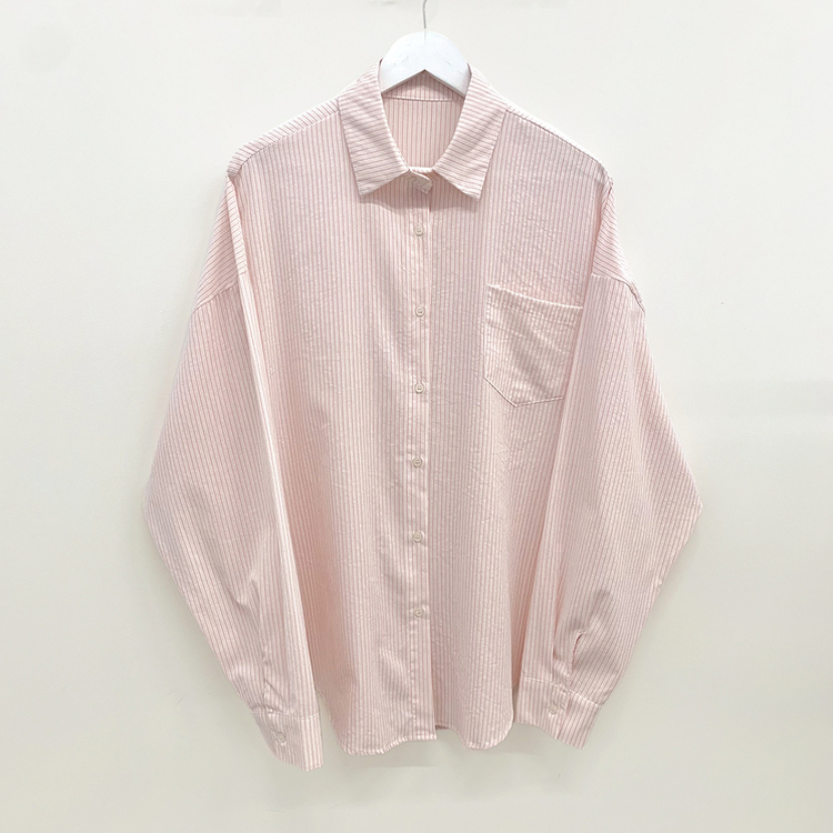 여름 블루 그레이 스트라이프 왕박시 긴팔 셔츠 남방 빅사이즈 살탐방지 여름아우터 살안타템