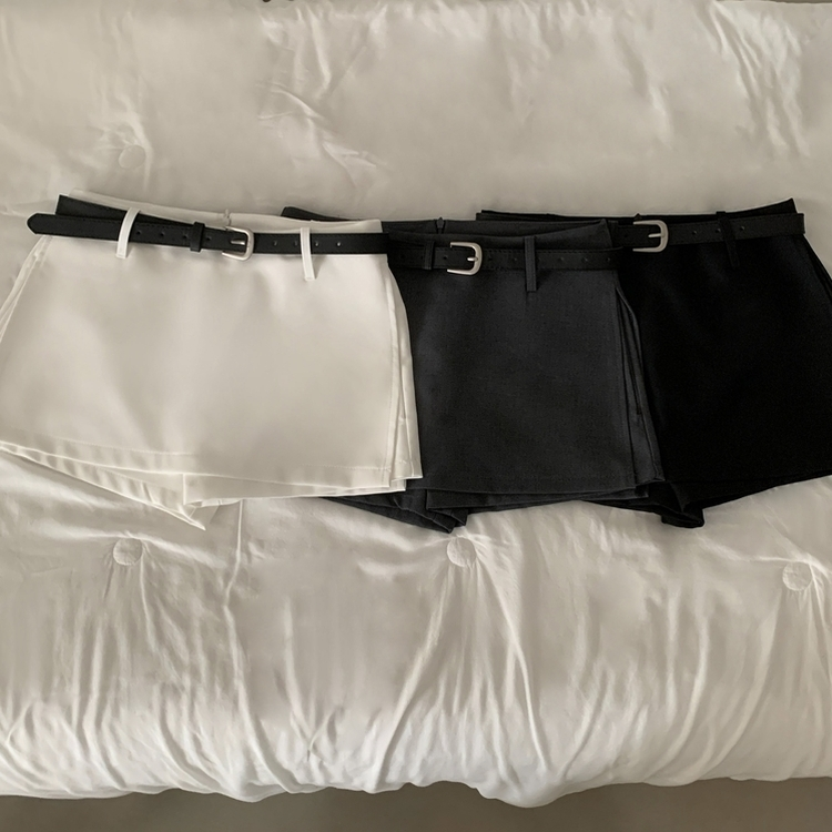 라이징 트임 라인 치마바지 미니스커트 3color