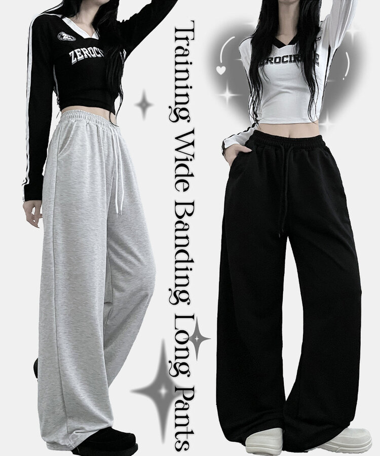 【丈別】トレーニングワイドバンディングロングパンツ(6color)