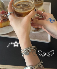 シルバーレイヤードブレスレット SILVER