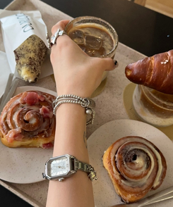 シルバーレイヤードブレスレット SILVER