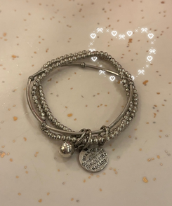 シルバーレイヤードブレスレット SILVER