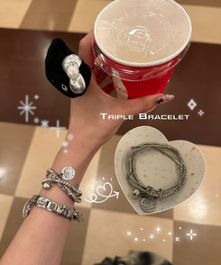 シルバーレイヤードブレスレット SILVER