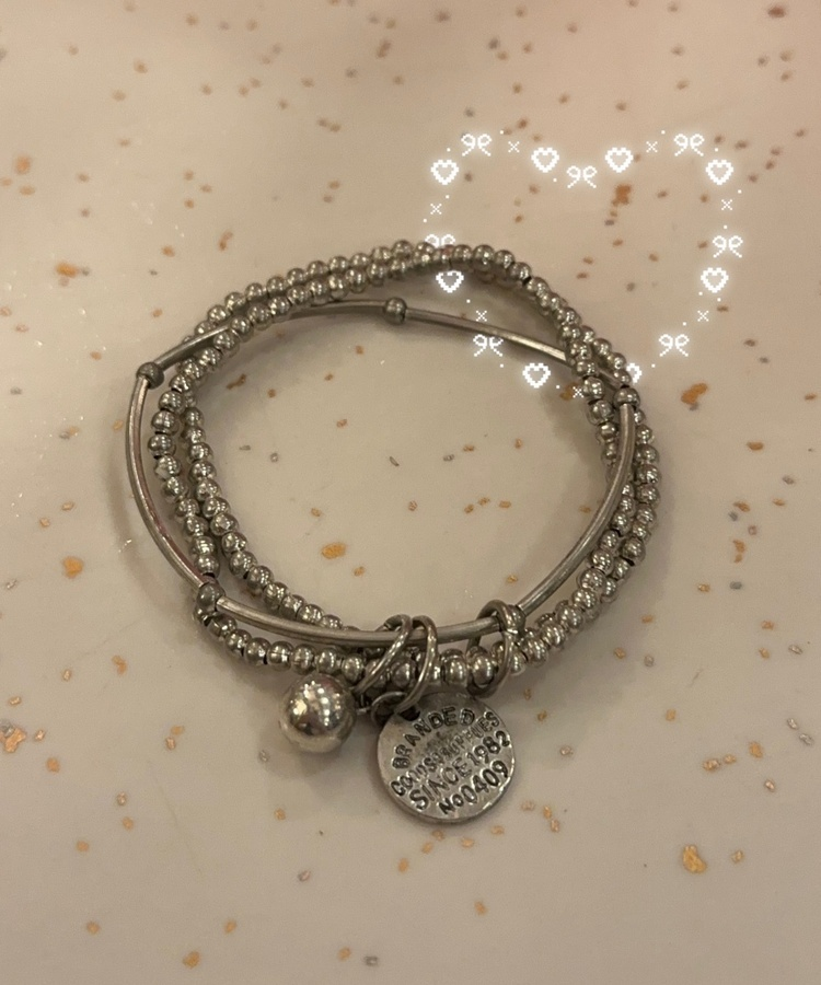 シルバーレイヤードブレスレット SILVER