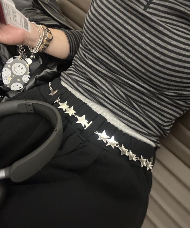 스타 체인 벨트 실버