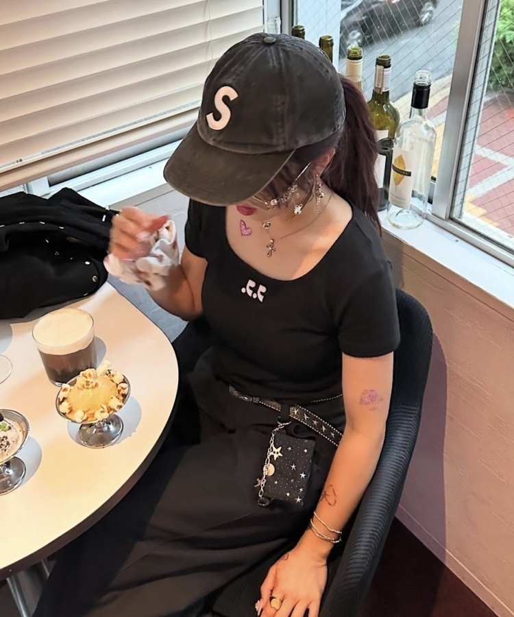 십자가 큐빅 목걸이 실버