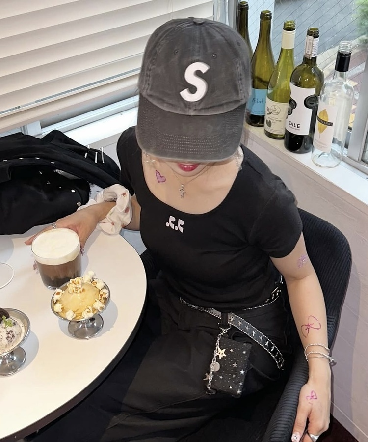 십자가 큐빅 목걸이 실버