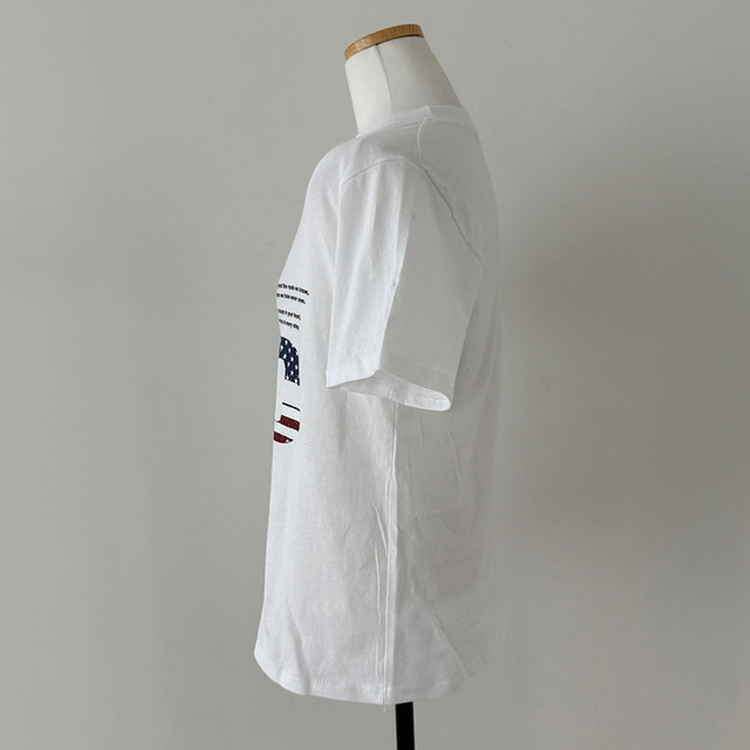 윈아메리카 세미 크롭 반팔 티셔츠