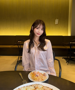 ストライプネクタイ長袖シャツ PINK