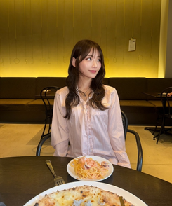 ストライプネクタイ長袖シャツ PINK