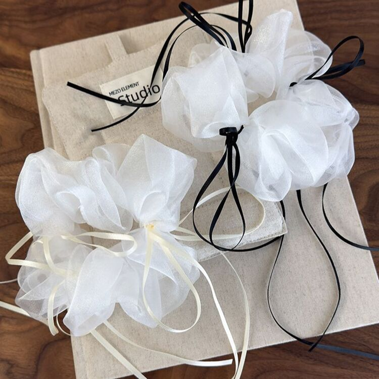 シアーリボンボリュームシュシュ