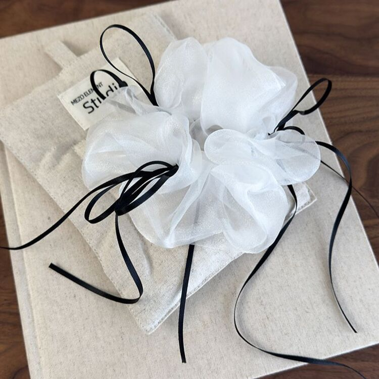 シアーリボンボリュームシュシュ